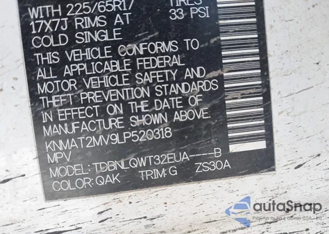 2020 Nissan Rogue Sv Intelligent Awd from USA, damaged, VIN KNMAT2MV9LP520318